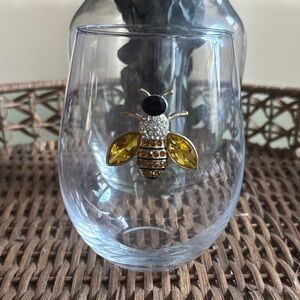 Bee Embellished Glass